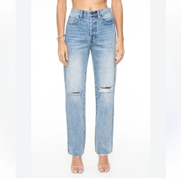 🎉HP🎉PISTOLA 29 Cassie- high waist & straight leg jeans w distressing—see photos - Picture 1 of 11